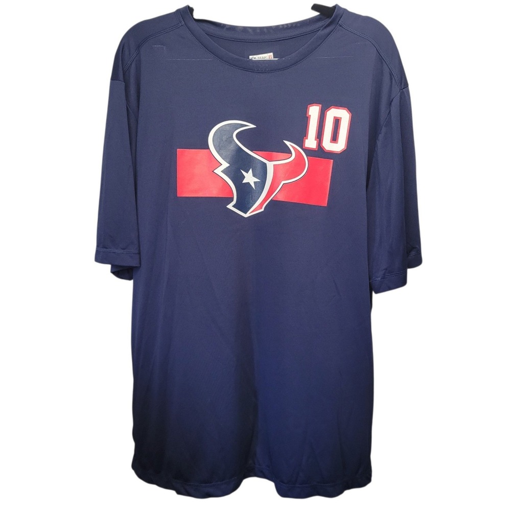 NFL Team Apparel Houston Texans DeAndre Hopkins 10 Navy Blue Shirt Mens XL